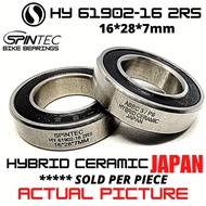 SPINTEC HY 61902 - 16 2RS HYBRID CERAMIC JAPAN Bike Bearings for Bike Hubs
