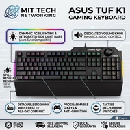 ASUS TUF GAMING K1 WIRED RGB KEYBOARD RA04 WITH DEDICATED VOLUME KNOB, SPILL-RESISTANCE, SIDE LIGHT 