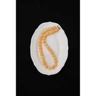 HONEY JADE NECKLACE JADE YELLOW BEADS NECKLACE/