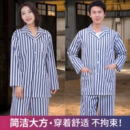 Hospital Gown Long Sleeve Plus Size Cotton Pajamas for Men and Women Winter Thick Easy to Wear and T