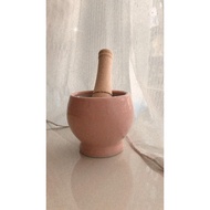 NEW SET PINK STUFF Lesung Batu Pink Comel Pestle Mortar