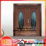 &lt; 6' x 8' Nyatoh &gt; RRNG33L Full Beading  NYATOH Solid Timber Door | pintu kayu solid | pintu rumah