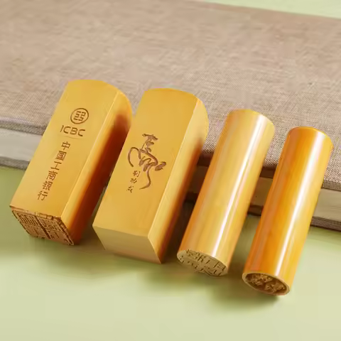 Calligraphy Stamps Custom Wood Name Stamps Square Round Stamp Chinese English Kanji Hanko Seals with