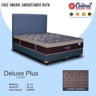 Kasur Springbed Central Deluxe Plus Pocket Spring Bed Fullset - Coklat