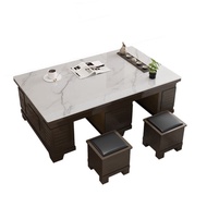 Small Apartment Living Room Office Chinese Color New Tea Table Retro Simple Walnut Rock Tea Board Ne
