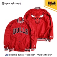 varsity jacket vintage - jaket varsity - jaket baseball pria wanita - bulls red gb l