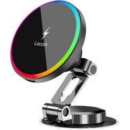 Lecork for Magsafe Car Mount, 15W Magnetic Wireless Charger for iPhone, Magsafe Air Vent Car Holder 