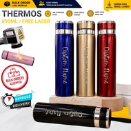 AJ 401 Thermos 1000ML Engrave Laser Name Hadiah/Termos Tahan SejukPanas/Custom Name/Botol Minum/Boto