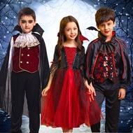 Kids Halloween Vampire Costume Boy Dracula Girl Vampire Costume High Quality Halloween Cosplay Bat