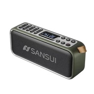 ลำโพงบลูทูธไร้สายวิทยุแบบย้อนยุคจาก Sansui ใหม่ปลั๊กขนาดเล็กการ์ดเครื่องเล่นเพลง Walkman ลำโพงย่านคว