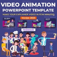 Video Animation & Explainer PowerPoint Template v2023
