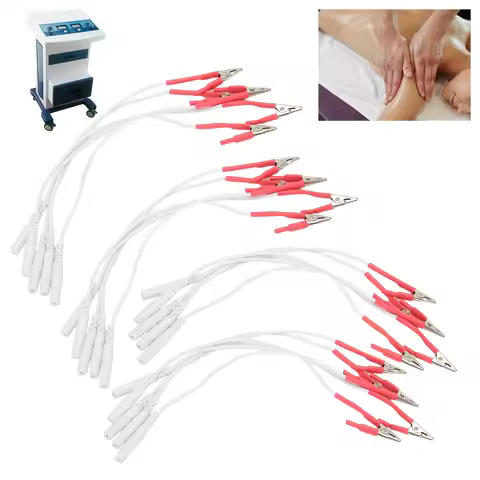 20pcs / bag Clip Electrode Wires Cable for TENS Unit Physiotherapy Machine Clip Electrode Cable TENS