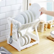 出口日本雙層碗碟架 廚房用品碗架盤子瀝水架 收納整理架 #0871