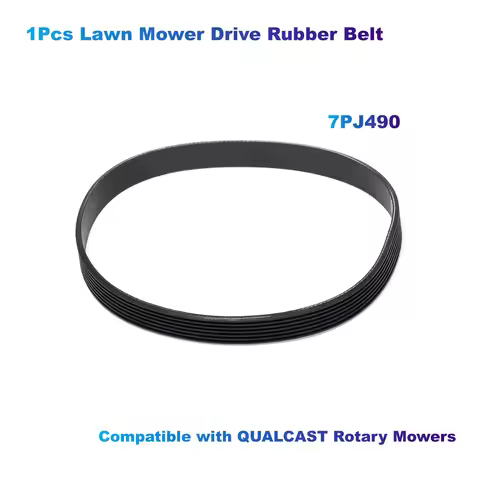 1Pcs Lawn Mower Drive Rubber Belt PJ490(7 Ridges, 490mm Circumference, 16mm Width) Compatible with Q