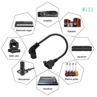 Will 90 Degree IEC320 C13 to C14 Panel Mount Power Cable C13 Female to C14 Male Power Supply Extensi