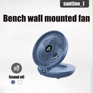 New Rechargeable Fan Mini Fan Wall Mounting Fan Folding Fan Desktop Fan (7inch) USB Fan Kipas Mini U