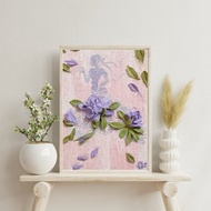 【繪畫創作】肌理刮刀-花間少女