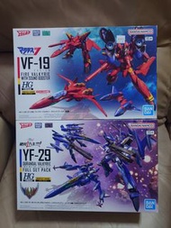 全新 Bandai HG 1/100 Macross 超時空要塞 YF29 Durandal Valkyrie Full set package / VF19 Fire Valkyrie with S