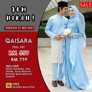 SET BAJU PENGANTIN | BAJU NIKAH MURAH | SET BAJU KAHWIN - QAISARA BABY BLUE MRE .