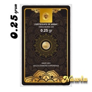 Minigold 0.25 gram BLACK Series Emas Murni Logam Mulia 24 Karat 025