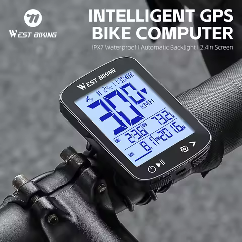WEST BIKING Intelligent GPS Bicycle Computer Large Screen Wireless Cycling Speedometer IPX7 Waterpro