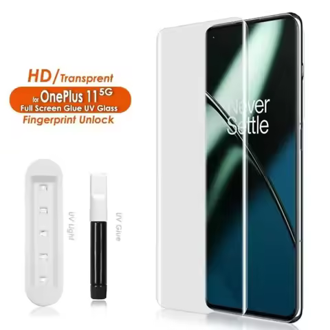 2Pcs UV Liquid Glue Tempered Glass For Oneplus 7 7T Pro Premium UV Liquid Screen Protector For One P