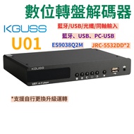 KGUSS DAC Decoder ES9038Q2M SB Optical Fiber Coaxial Input