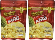 King Fruit - Vacuum Freeze Dried Durian Fruit - 7 Oz (Monthong Chunk) (3.5 Oz X 2 Bags)