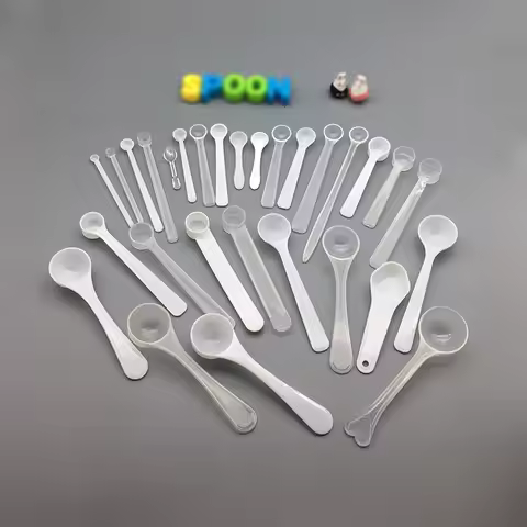 50pcs/lot Dosing Spoon Plastic Measuring Scoop 0.15ml 0.25ml0.5ml 1g 2ml 2.5ml 2g 4ml 2.5g 5ml 4g 8m