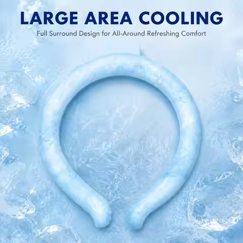 Neck Cooling Ring Reusable Wearable Chilly Cooler Leakproof Ice Neck Ring for Hot Weather Outdoor In