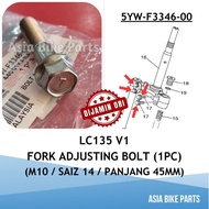 Yamaha Original LC135 V1 Fork Adjustment Under Bracket Bolt / Screw Ikat T Fork Saiz 14 - 5YW-F3346-