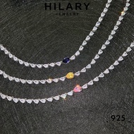 HILARY JEWELRY Pendant Chain For Moissanite Sterling Accessories Silver Necklace Perempuan Rantai Leher Perak 純銀項鏈 Women Diamond Original 925 Korean Fashion N1371