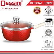 DESSINI ITALY 16CM Sauce Pan Die Cast Aluminium Non Stick Milk Pot Deep Frying Pan Casserole Bowl Co