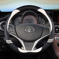 PU Leather Car Steering Wheel Cover For Toyota Yaris Vios 2014 2015 2016 2017 2018 Auto Accessories