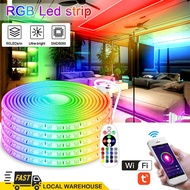 10M 15M 20M 30M RGB LED Strip Light 220V Bluetooth LED Strip Lighting SMD5050 Tape Phone APP and Remote Control Waterproof Flexible Lights for Room Christmas Decoration Lamp Strip Light Cove with EU Plug,covelights for ceiling