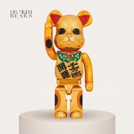 BE@RBRICK Manekineko Good Luck Ten Million Ryo Gold Plated 1000%