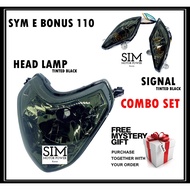 SYM E BONUS 110 EBONUS 110 EBONUS110 BONUS SR SRBONUS BONUS110 SMOKE HEAD LAMP SIGNAL LAMPU DEPAN HEADLAMP.