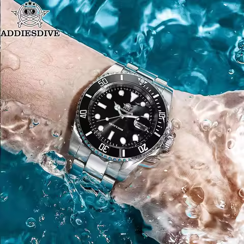 ADDIESDIVE MY-H3-2QZ Quartz Diver Watch 200M Waterproof Miyota Movement Ceramic Bezel BGW9 Luminous 