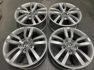 【中清中古物流區】正原廠福斯VW 16吋 5X112 6.5J ET33中心孔57.1 銀 極新