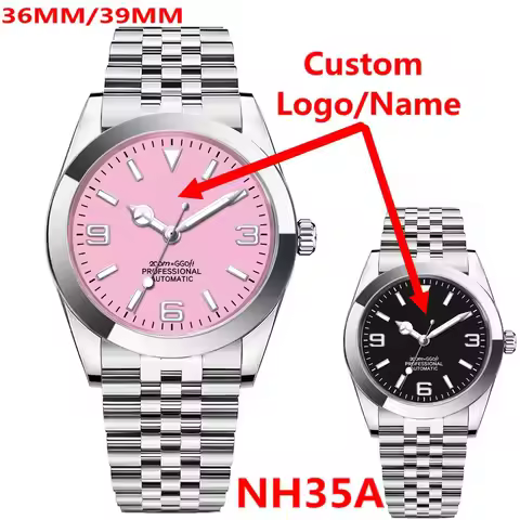 Custom logo Luxury NH35 /Miyota watches 36MM/39MM Automatic Mechanical Wristwatches Sapphire Luminou