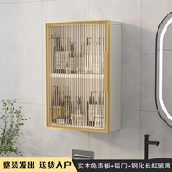 Bathroom Mirror Cabinet Storage Cabinet Bathroom saleWall Cupboard Minimalist Entry Lux Style Closet Bathroom Side Cabinet Tempered Gl Fiobobo Sale  浴室柜