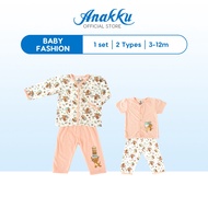 Anakku Newborn [0-12M] Tom & Jerry Baby Girl Newborn Suit Set Clothes Baju Bayi Perempuan 3 6 12 Bul