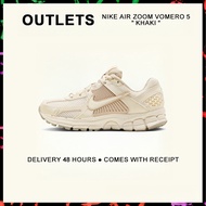 กล่องที่สมบูรณ์ Nike Air Zoom Vomero 5 " Khaki " Running Shoes FQ6868 - 111 รับประกัน 1 ปี