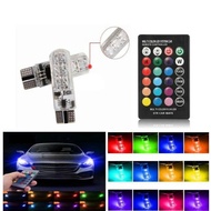 T10 W5W LED MULTICOLOUR LED BULB 5050 SMD CAR LIGHT WITH REMOTE CONTROL Blue