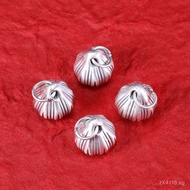 Hard Pure Silver Pendant Garlic Head3D 999Bracelet Handcrafted in Hand Braided Rope Silver Pendant N