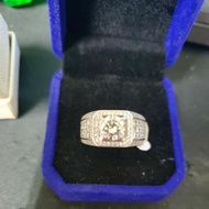 The Last Ultra White Magic Star Diamond Moissanite Men's Ring 1.4ct Main Stone, 17 Circumferences