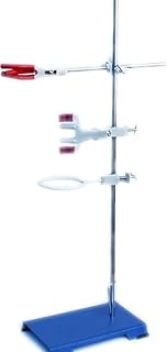 Saini_MEDICOS Retort Stand for Laboratory Heavy Base, Bosshead,Burette Clamp,Retort Ring for Scienti