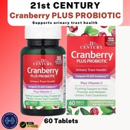 21ST Century Cranberry Plus Probiotic 60 tablets Plus Vitamin C AZO Cranberry Supplement Cranrich Ur