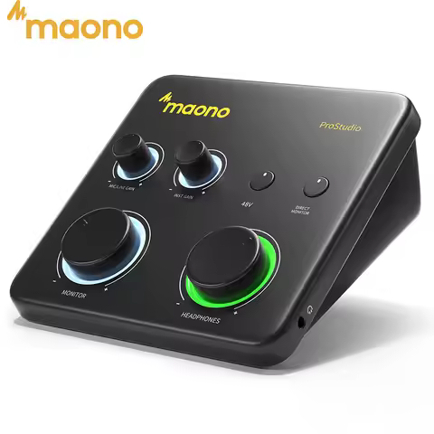 MAONO PS22 Lite USB Audio Interface for PC XLR Input 24-bit/192kHz Routing Software Loopback ASIO fo