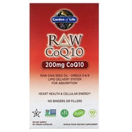 Garden of Life, RAW CoQ10, 200 mg, 60 Vegan Capsules ETA next week